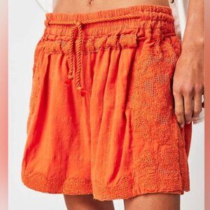 Free People Day Blooms Cutwork Embroidered Shorts NWT Size XS